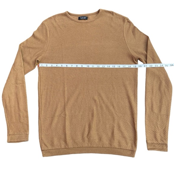 Brown Textured Zara Long Sleeve Shirt (L) - Picture 5 of 6